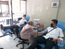 Peringati HUT ke 12, Bawaslu Sumedang Lakukan Aksi Donor Darah