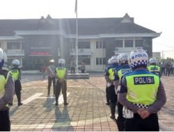 Polres Sumedang Gelar Apel Kesiapan Ops Yustisi Dalam Rangka Penegakan Disiplin Prokes