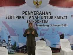 Wakil Ketua DPRD, Apresiasi Percepatan Sertifikasi Tanah di Sumedang