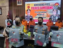 Gunakan Kunci T, Empat Pelaku Curanmor Diringkus Polres Sumedang, Satu Diantaranya Residivis