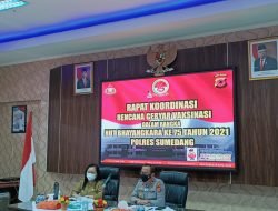 Gebyar Vaksinasi Bakal Warnai Peringatan Hut Bhayangkara ke-75 Polres Sumedang