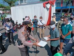 Ribuan Paket Beras dan Program Gerobak Berkah Polres Sumedang Disalurkan ke Warga Terdampak PPKM
