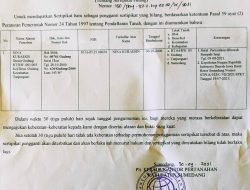 Pengumuman Sertifikat Hilang