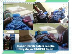 Peringati HUT ke 50 KORPRI, BPKAD Lakukan Donor Darah