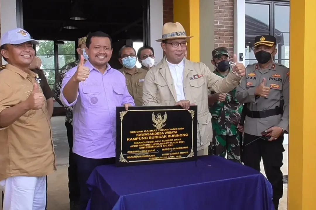 Kawasan Wisata Buricak Burinong Jatigede Diresmikan Gubernur Selasa (26/4/2022).