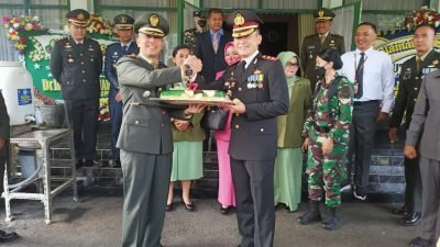 Puluhan Anggota Polres Sumedang Gerudug Kodim 0610 Sumedang