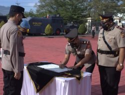 Kapolres Sumedang Pimpin Serah Terima Kasat Reskrim dan Kapolsek Cisitu