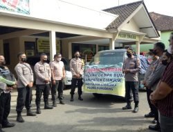 Polsek Cimalaka Polres Sumedang Kirim Bantuan Bagi Korban Gempa Cianjur