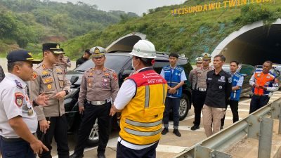 Jelang Nataru, Polres Sumedang Tinjau Tol Cisumdawu Seksi 2 dan 3