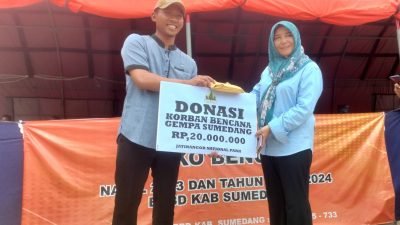 Janspark Jatinangor Salurkan Donasi untuk Korban Gempa Bumi Sumedang