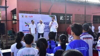 Tes fisik atlet Sumedang Porprov Jabar 2026