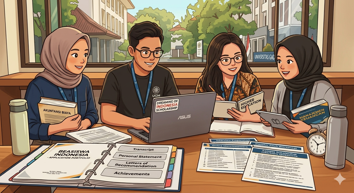 Ilustrasi Mahasiswa mempersiapkan diri mengikuti seleksi beasiswa LPDP