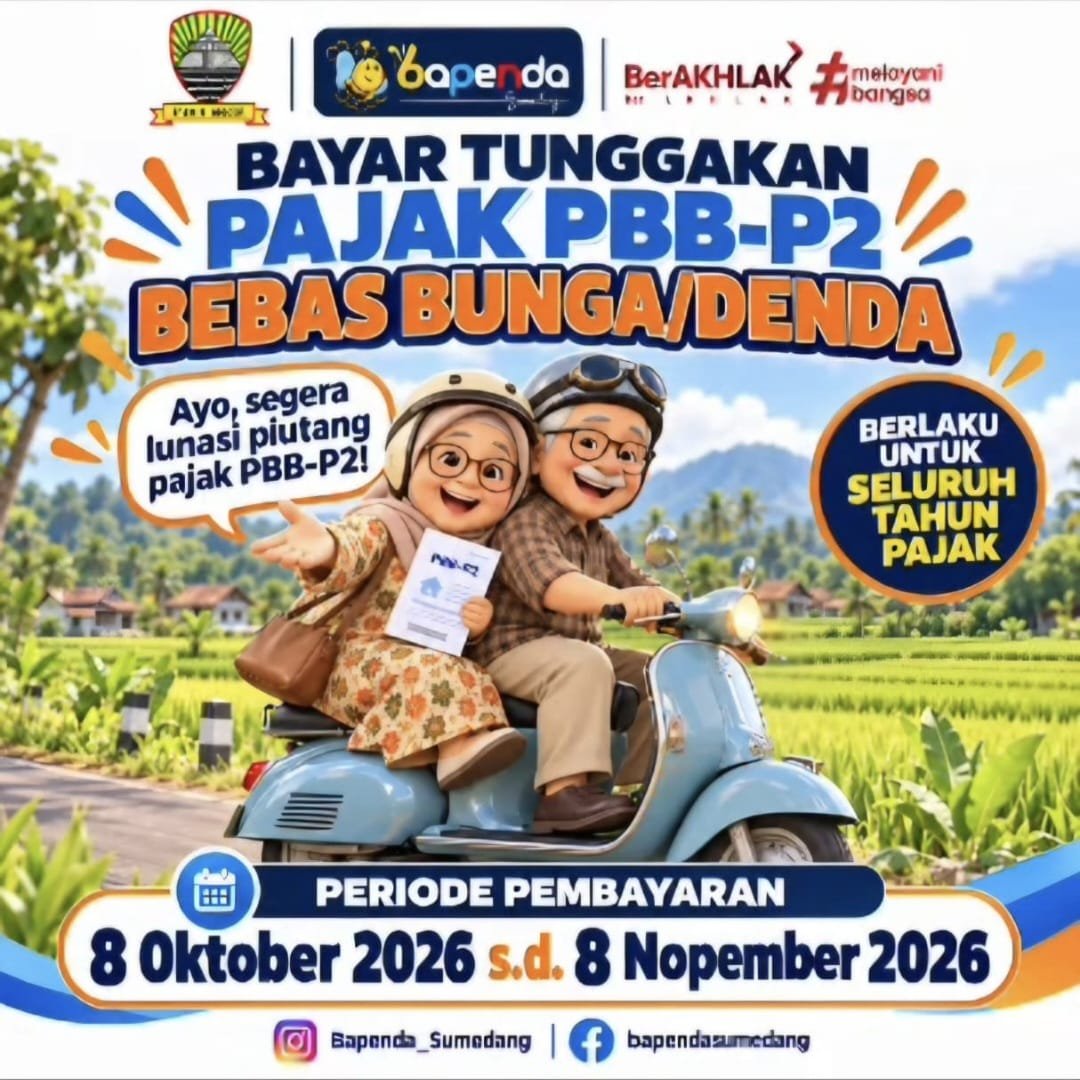 Bapenda Sumedang mengumumkan program bebas denda pajak daerah 2026